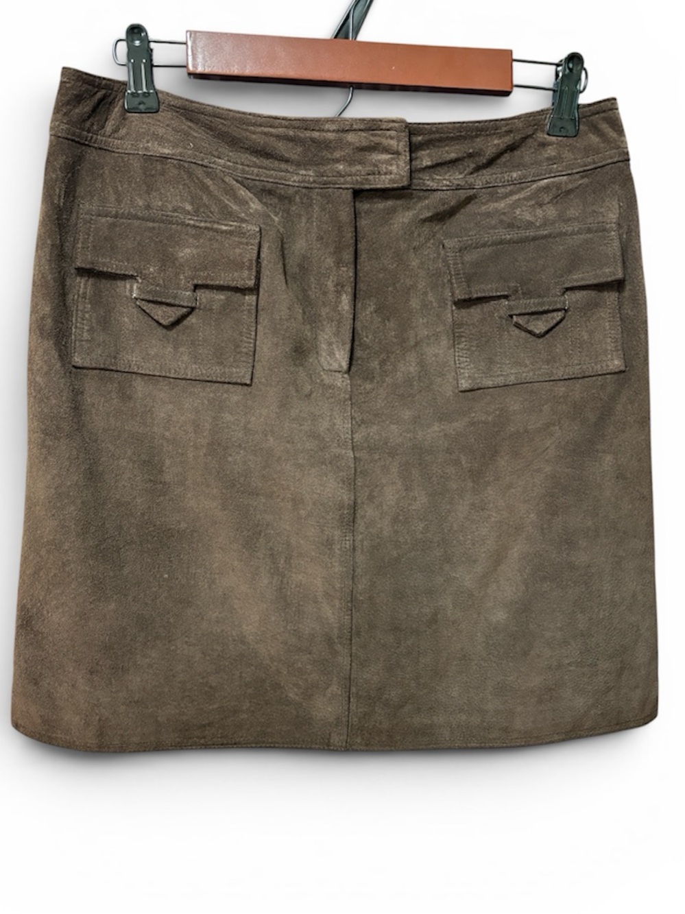i.e. Mini Skirt Brown Suede Retro Look 1960s/70s, size 8